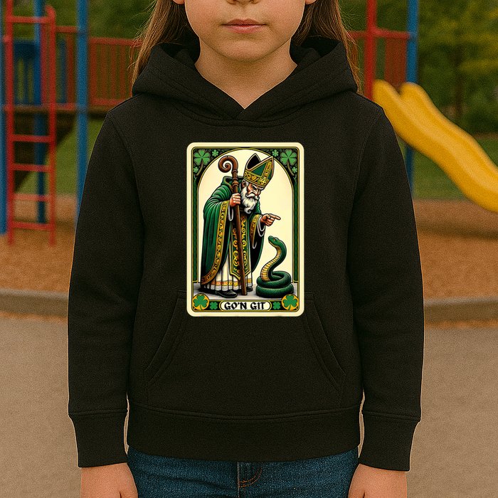St Patricks Day Tarot Card GoN Git Funny St Patrick Kids Hoodie