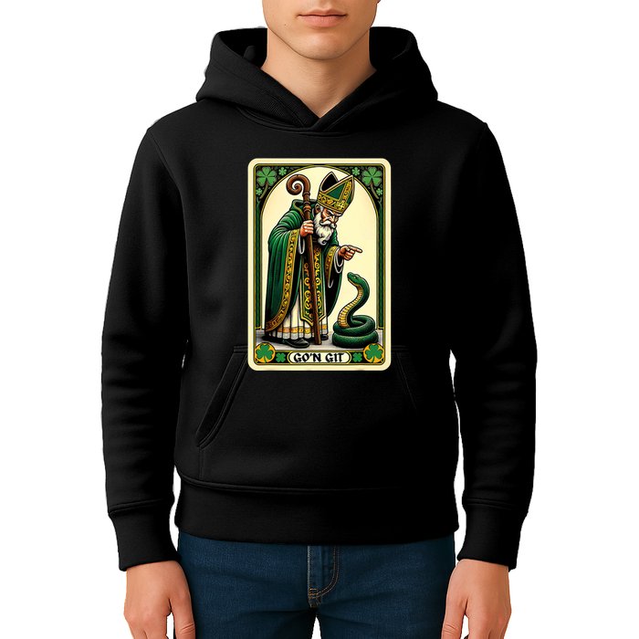 St Patricks Day Tarot Card GoN Git Funny St Patrick Kids Hoodie