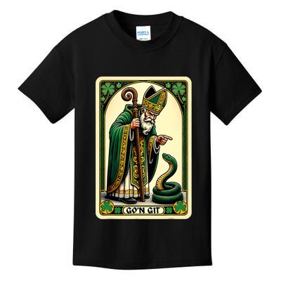 St Patricks Day Tarot Card GoN Git Funny St Patrick Kids T-Shirt