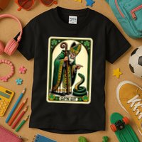 St Patricks Day Tarot Card GoN Git Funny St Patrick Kids T-Shirt