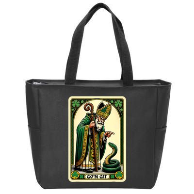 St Patricks Day Tarot Card GoN Git Funny St Patrick Zip Tote Bag