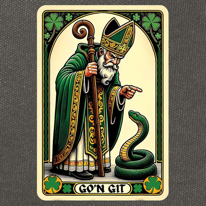 St Patricks Day Tarot Card GoN Git Funny St Patrick Cotton Canvas Backpack