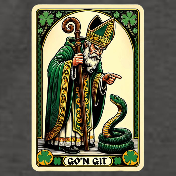 St Patricks Day Tarot Card GoN Git Funny St Patrick Vector Backpack