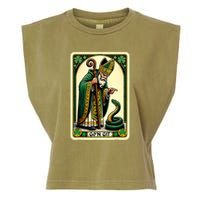St Patricks Day Tarot Card GoN Git Funny St Patrick Garment-Dyed Women's Muscle Tee