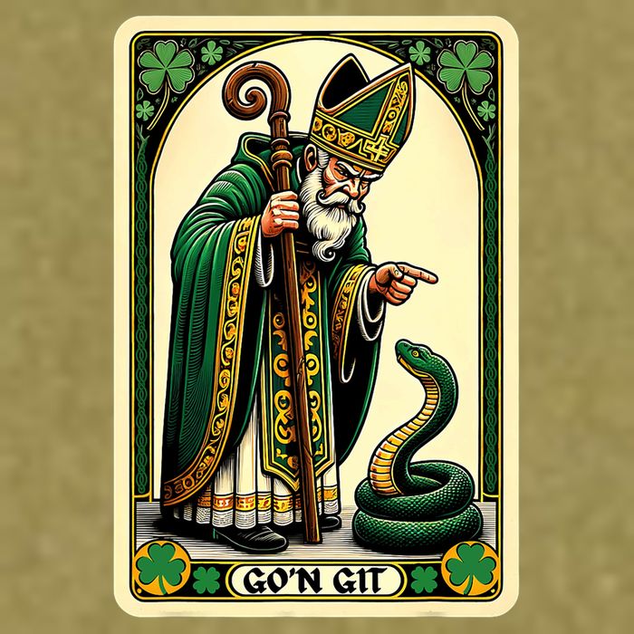 St Patricks Day Tarot Card GoN Git Funny St Patrick Garment-Dyed Women's Muscle Tee