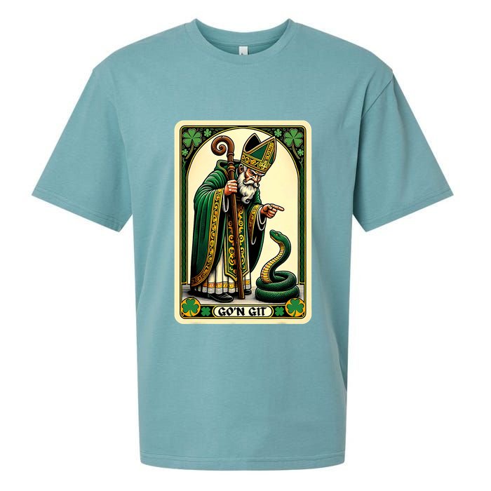 St Patricks Day Tarot Card GoN Git Funny St Patrick Sueded Cloud Jersey T-Shirt