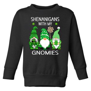 St Patricks Day Lucky Shamrock Leopard Gnomes Irish Women Toddler Sweatshirt