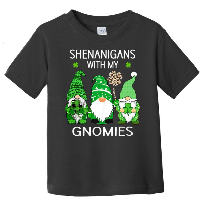 St Patricks Day Lucky Shamrock Leopard Gnomes Irish Women Toddler T-Shirt