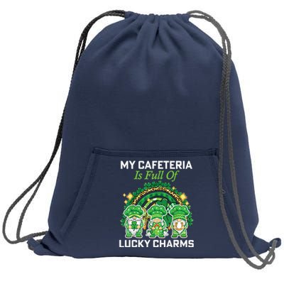 St Patrick's Day Lunch Lady Chef My Cafeteria Workers Sweatshirt Cinch Pack Bag