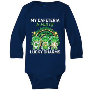 St Patrick's Day Lunch Lady Chef My Cafeteria Workers Baby Long Sleeve Bodysuit