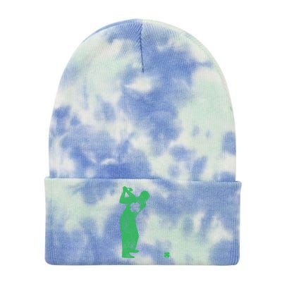 St Patrick's Day Golf Golfing Golfer Green Shamrock Irish Gift Tie Dye 12in Knit Beanie