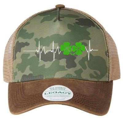 St Patricks Day Ireland Heartbeat Legacy Tie Dye Trucker Hat