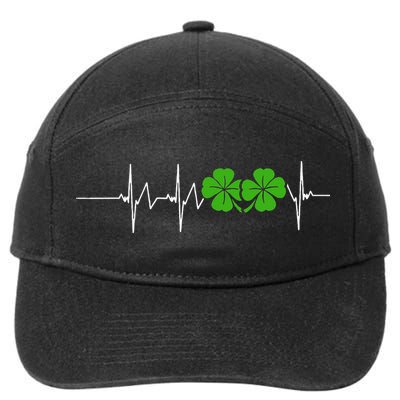 St Patricks Day Ireland Heartbeat 7-Panel Snapback Hat