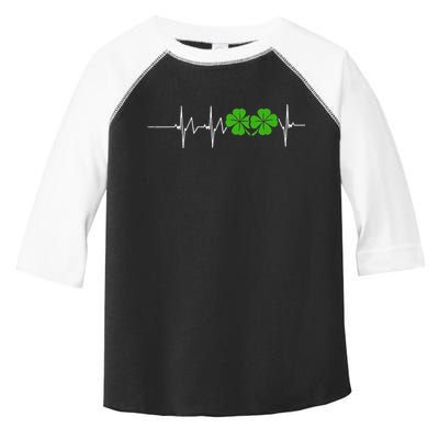 St Patricks Day Ireland Heartbeat Toddler Fine Jersey T-Shirt