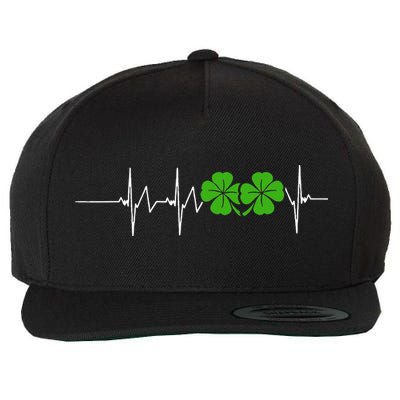 St Patricks Day Ireland Heartbeat Wool Snapback Cap
