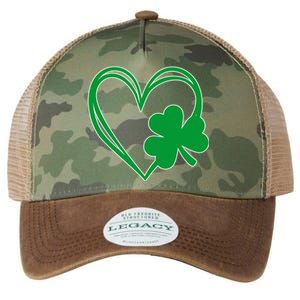 St Patricks Day Shamrock Heart Legacy Tie Dye Trucker Hat