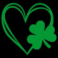 St Patricks Day Shamrock Heart 16oz Travel Tumbler