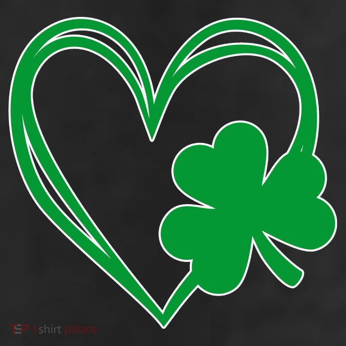 St Patricks Day Shamrock Heart 25L Jumbo Tote