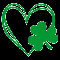 St Patricks Day Shamrock Heart Tie-Dye T-Shirt