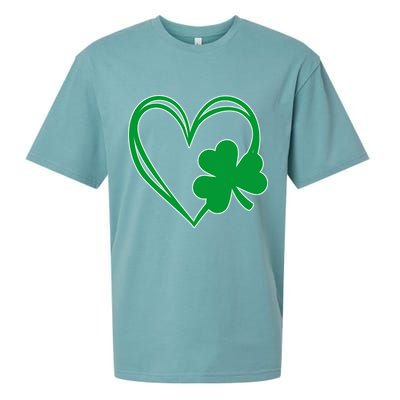 St Patricks Day Shamrock Heart Sueded Cloud Jersey T-Shirt