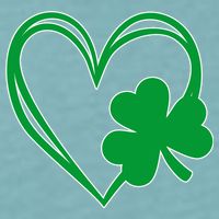 St Patricks Day Shamrock Heart Sueded Cloud Jersey T-Shirt