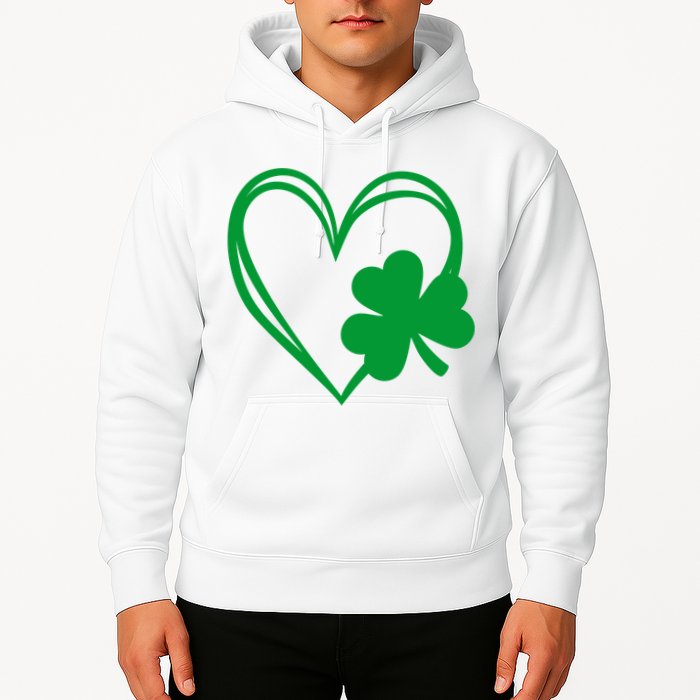 St Patricks Day Shamrock Heart Hoodie
