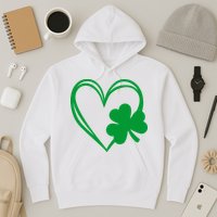 St Patricks Day Shamrock Heart Hoodie
