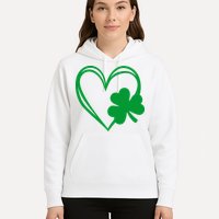 St Patricks Day Shamrock Heart Hoodie