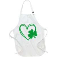 St Patricks Day Shamrock Heart Apron