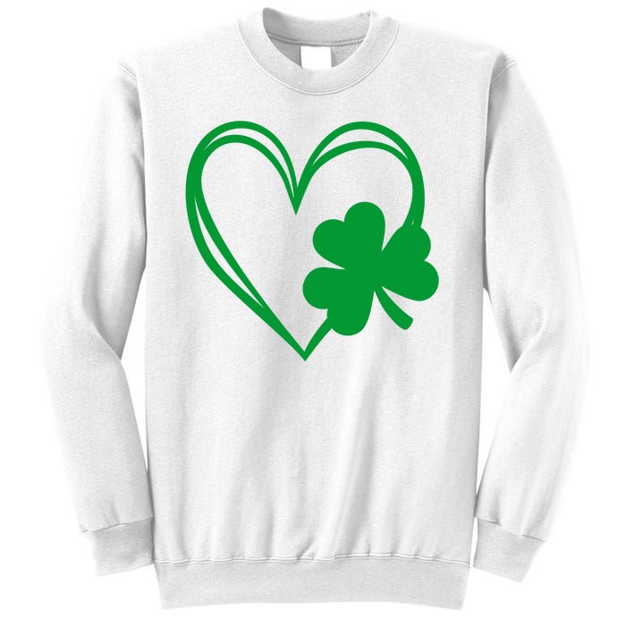 St Patricks Day Shamrock Heart Sweatshirt