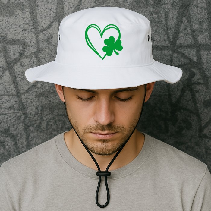 St Patricks Day Shamrock Heart Bucket Hat