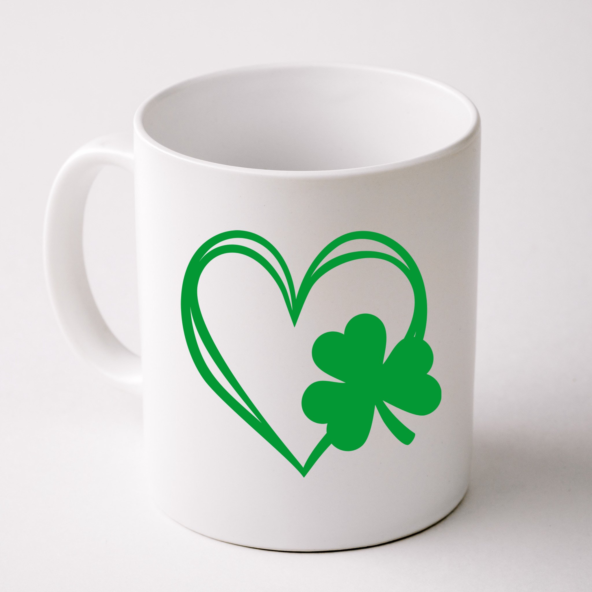 St Patricks Day Shamrock Heart Mug