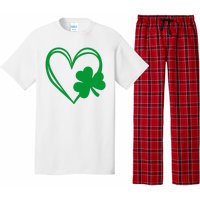 St Patricks Day Shamrock Heart Pajama Set