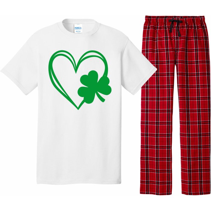 St Patricks Day Shamrock Heart Pajama Set