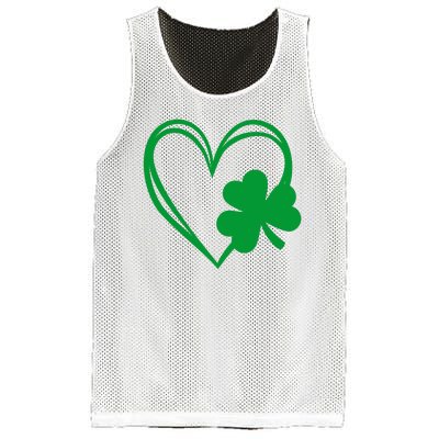 St Patricks Day Shamrock Heart Mesh Reversible Basketball Jersey Tank