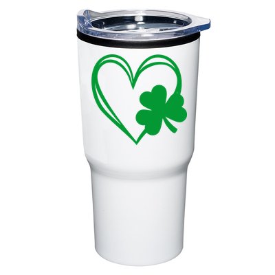 St Patricks Day Shamrock Heart Tumbler
