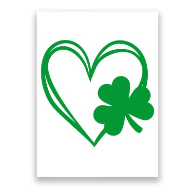 St Patricks Day Shamrock Heart Poster