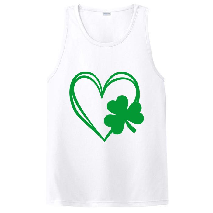 St Patricks Day Shamrock Heart PosiCharge Competitor Tank