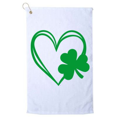 St Patricks Day Shamrock Heart Golf Towel