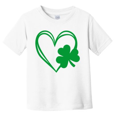 St Patricks Day Shamrock Heart Toddler T-Shirt