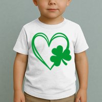 St Patricks Day Shamrock Heart Toddler T-Shirt