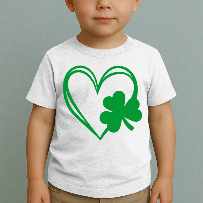 St Patricks Day Shamrock Heart Toddler T-Shirt