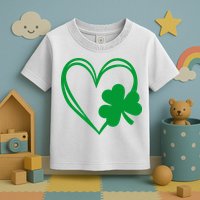 St Patricks Day Shamrock Heart Toddler T-Shirt