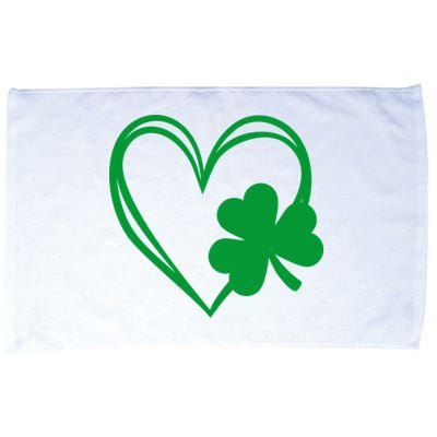 St Patricks Day Shamrock Heart Microfiber Hand Towel