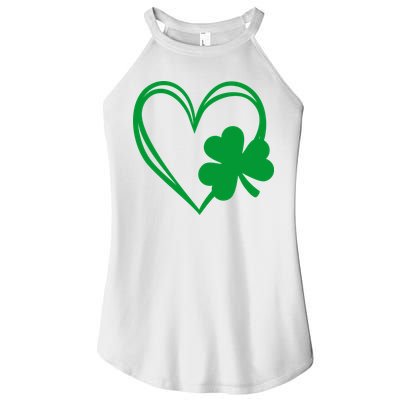 St Patricks Day Shamrock Heart Women's Perfect Tri Rocker Tank