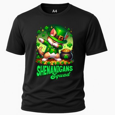 St PatrickS Day Shenanigans Squad Cat Leprechaun Kitten Cute Gift Cooling Performance Crew T-Shirt