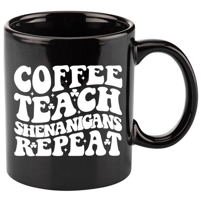 St Patricks Day Teachers Design For Teacher Who Loves Coffee 11oz C Handle Ceramic Mug