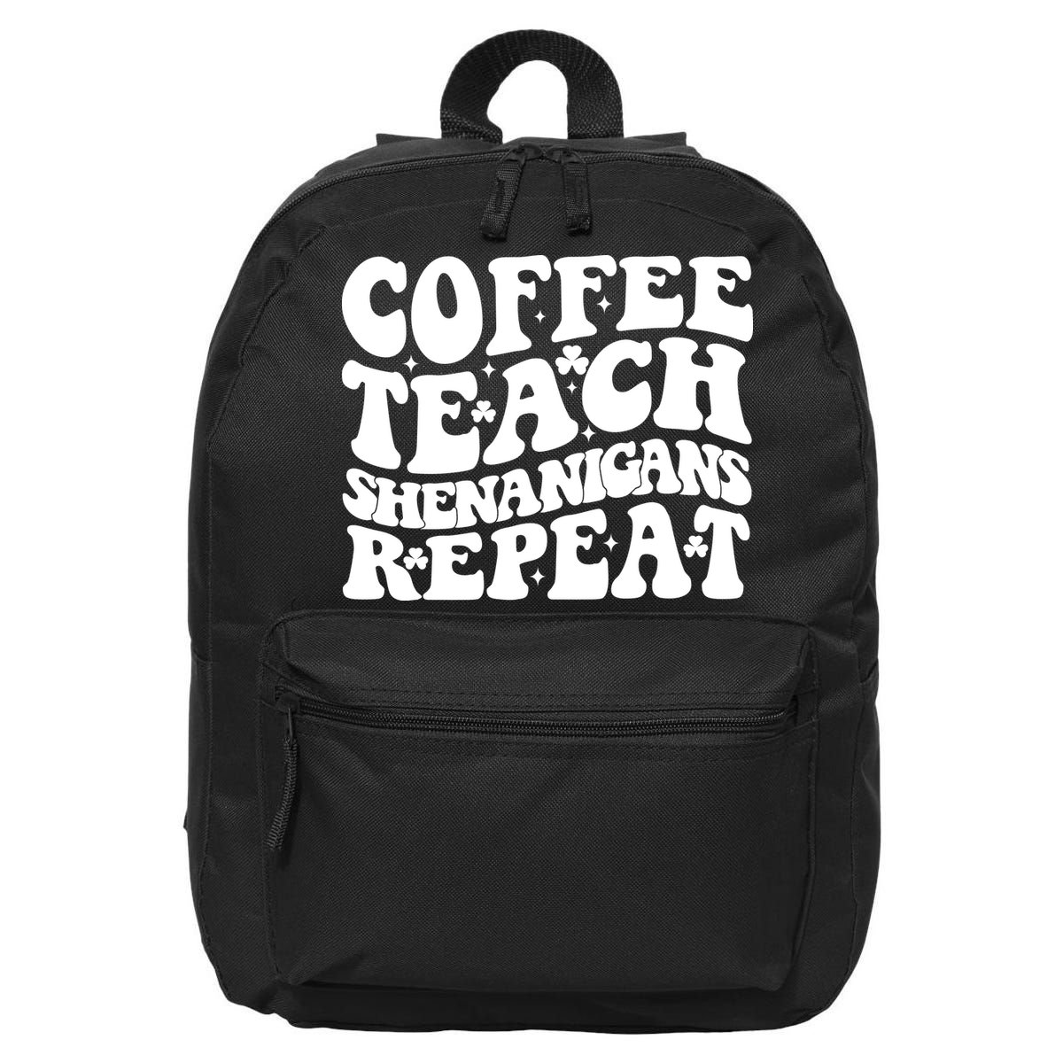 St Patricks Day Teachers Design For Teacher Who Loves Coffee 16 in Basic Backpack