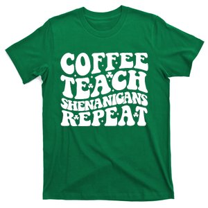 St Patricks Day Teachers Design For Teacher Who Loves Coffee T-Shirt