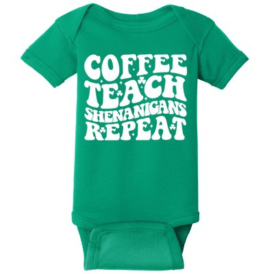 St Patricks Day Teachers Design For Teacher Who Loves Coffee Baby Bodysuit